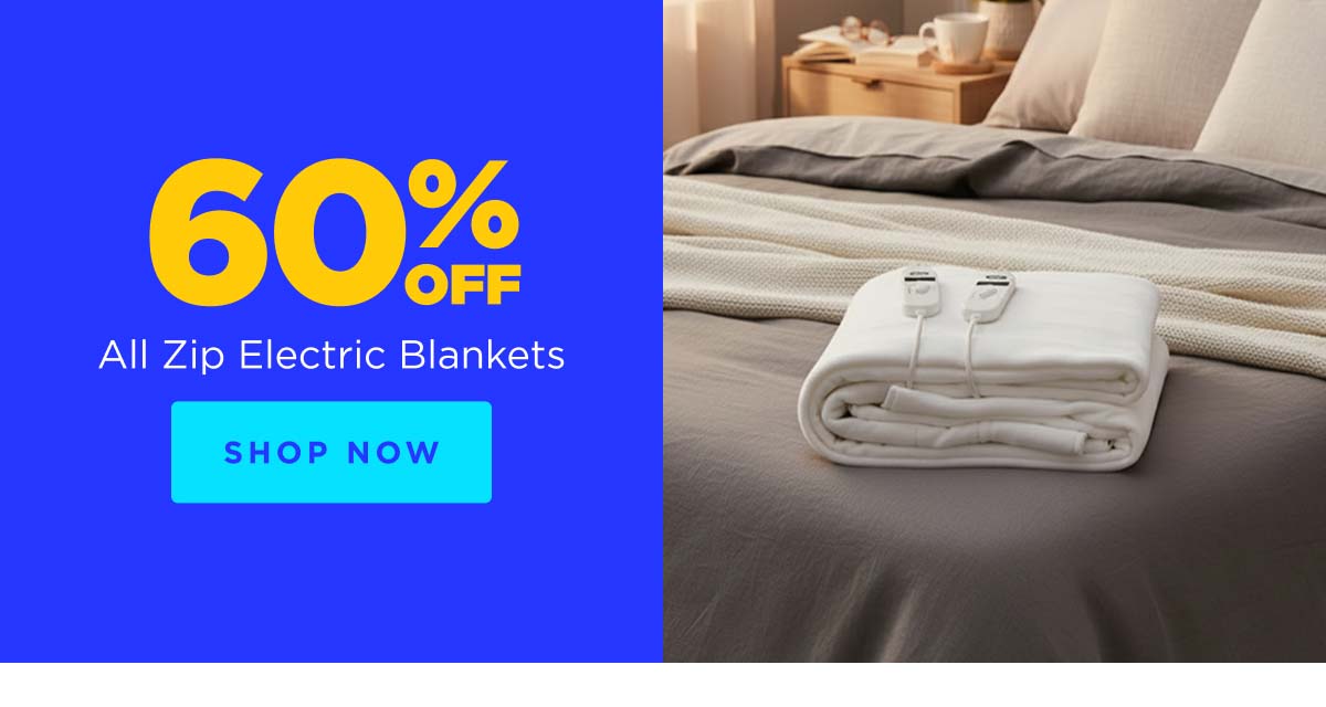 60% Off All Zip Electric Blankets