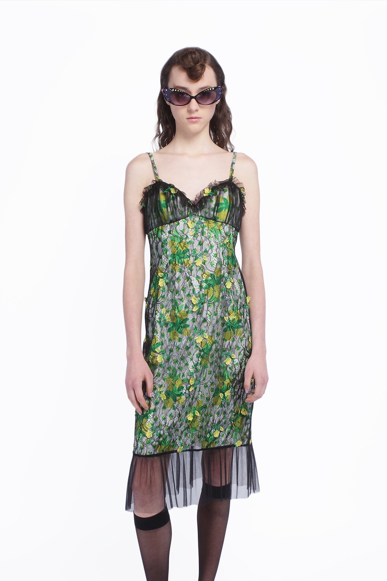 Image of Rosebuds Lace Combo Slip Dress