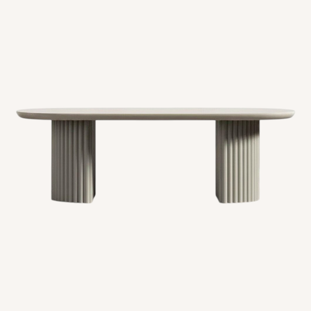 Image of Rove Concepts Light Gray Concrete Dining Table