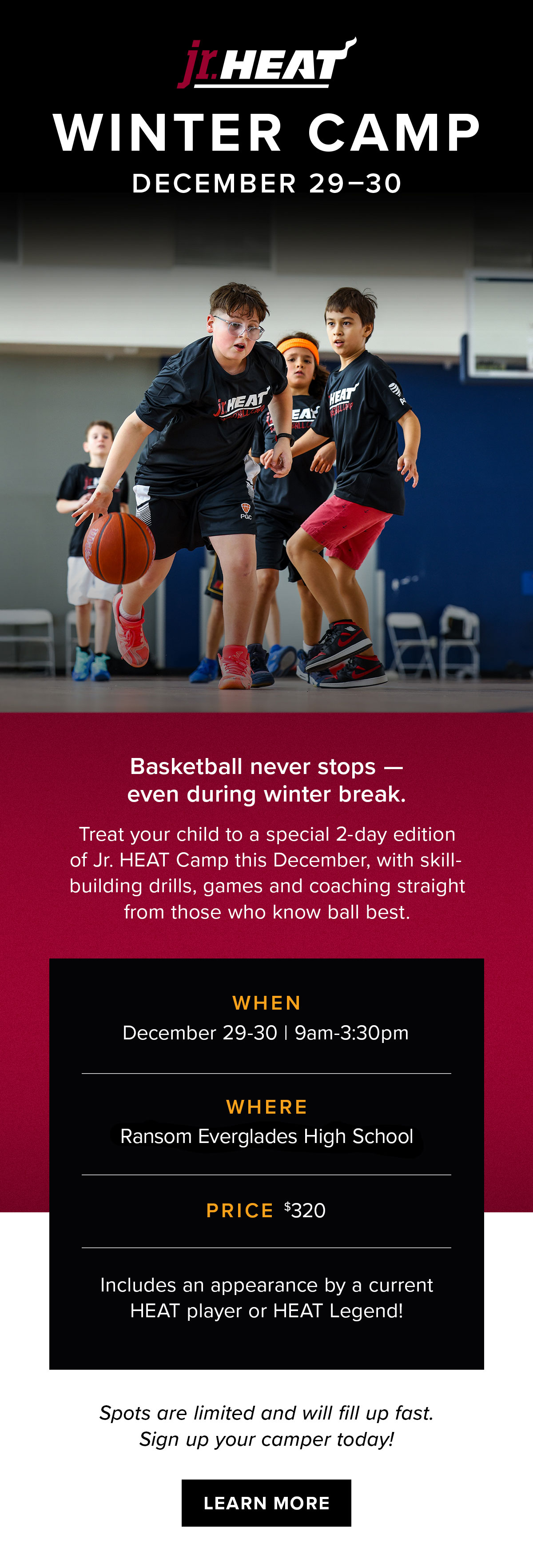 Jr. HEAT Winter Camp | Learn More
