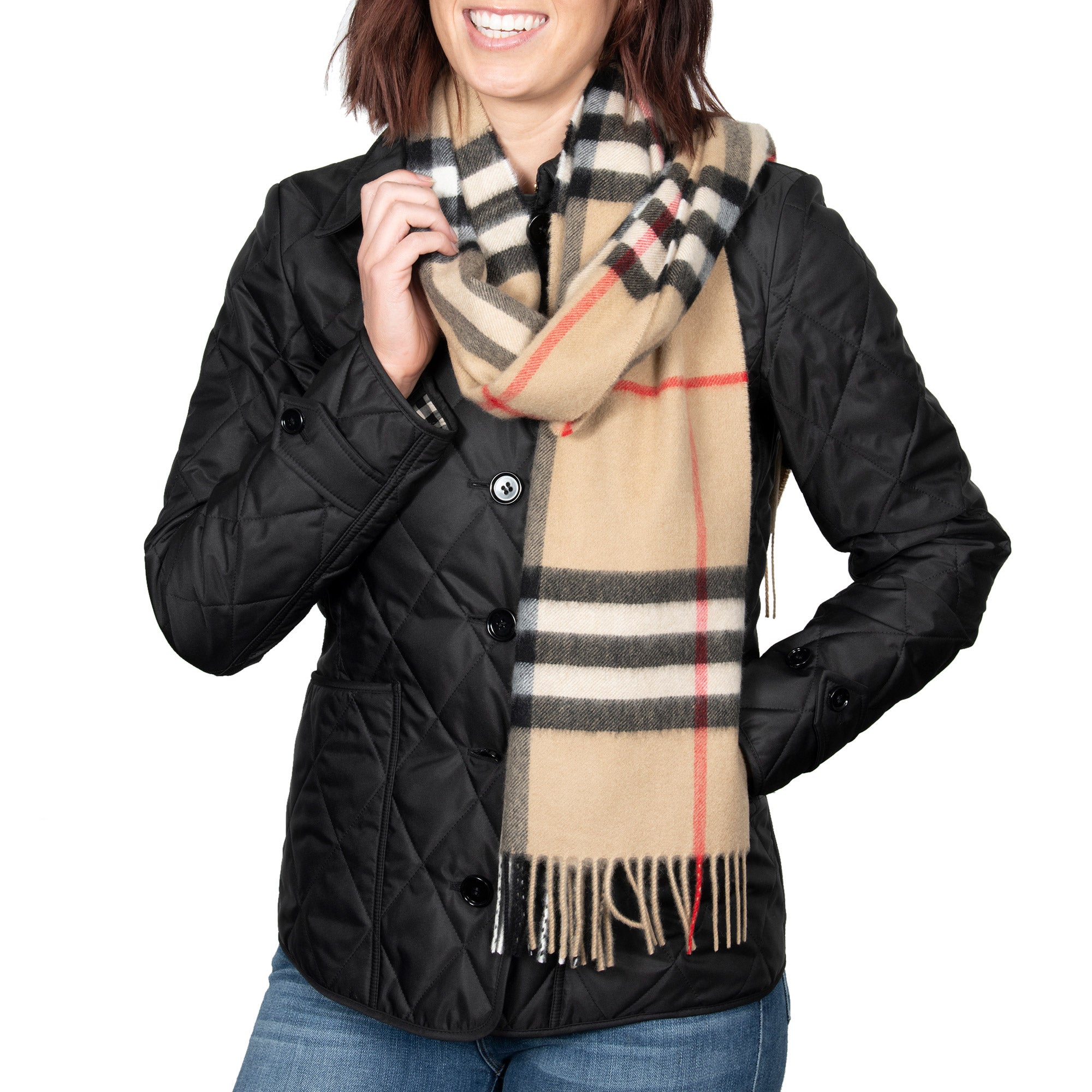 Burberry Check Cashmere Scarf