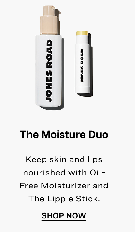 The Moisture Duo. Keep skin and lips nourished with Oil-Free Moisturizer and The Lippie Stick.