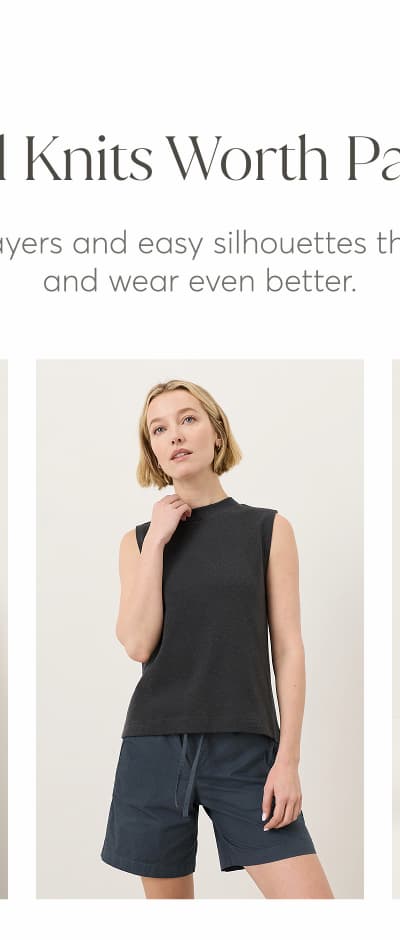 Organic Airplane Mock Neck Shell