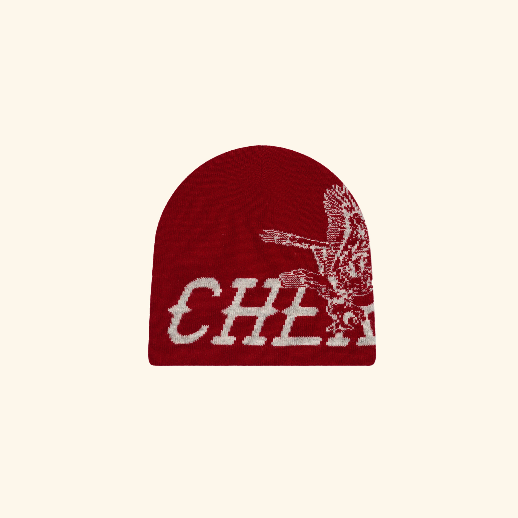 Image of Flying Cherry Skull Cap (Cherry Red)