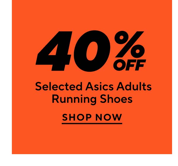 40% Off Selected Asics Adults Running Shoes