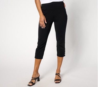 Susan Graver Weekend Regular Premium Stretch Slim Leg Capri Pant