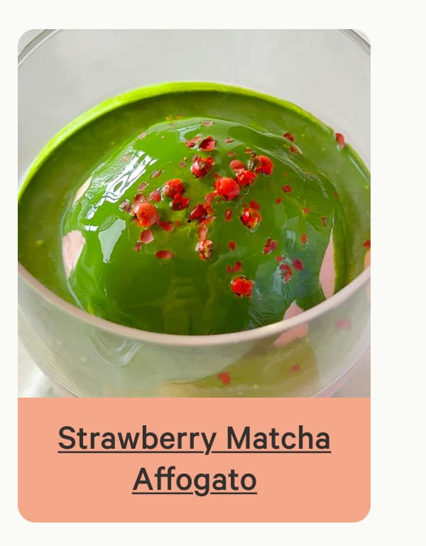 Strawberry Matcha Affogato