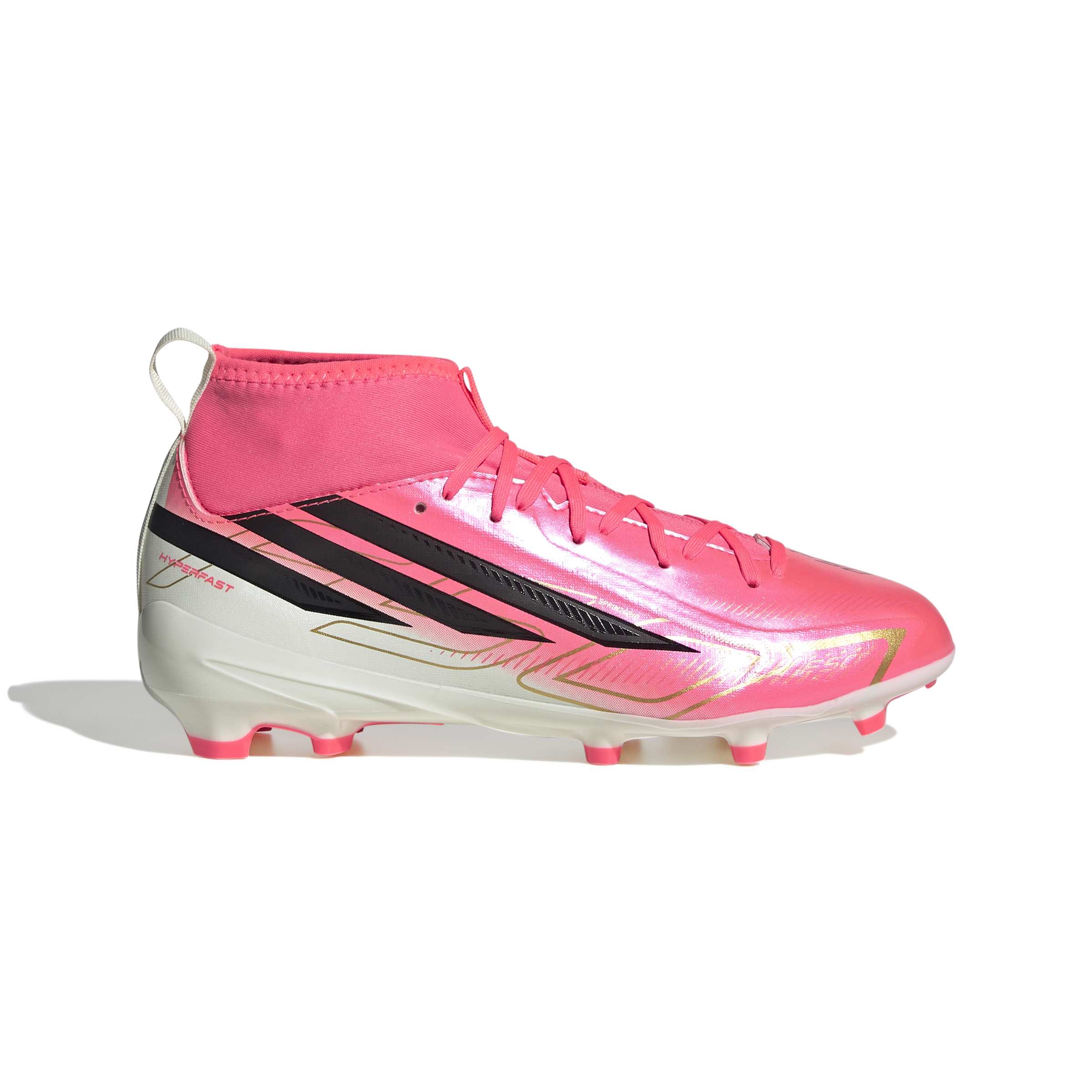 Image of Adidas Jr. F50 Hyperfast League Mid Firm Ground Soccer Cleats