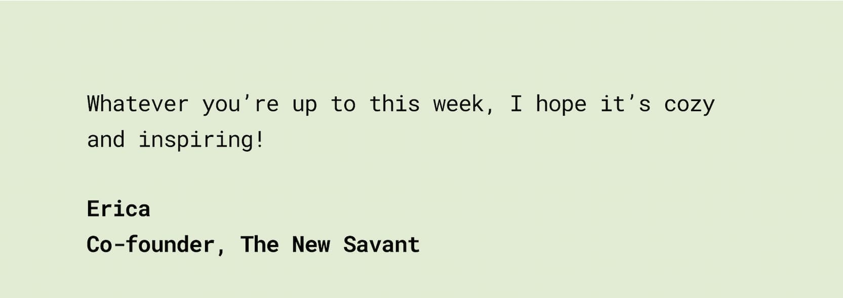 Note From Erica