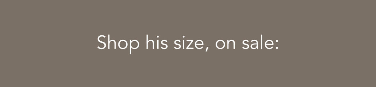 Shop Men's by Size