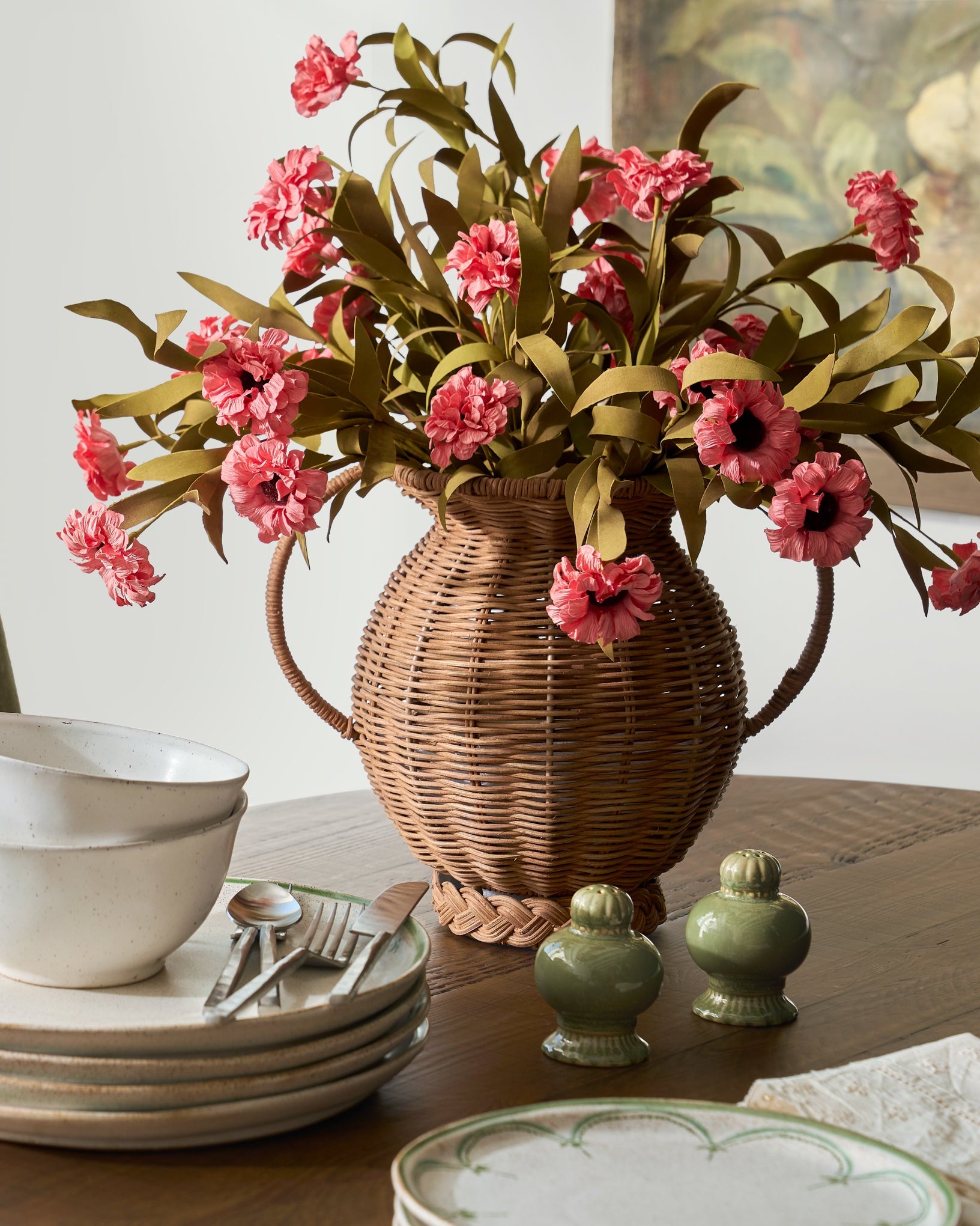 Mabel Rattan Vase