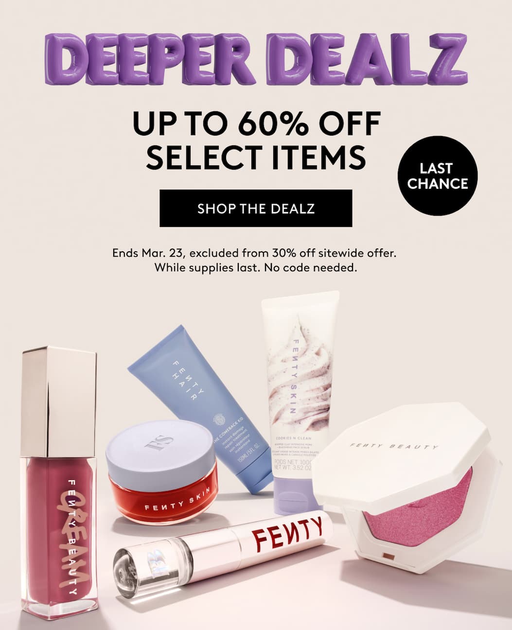 UP TO 60% OFF SELECT ITEMS