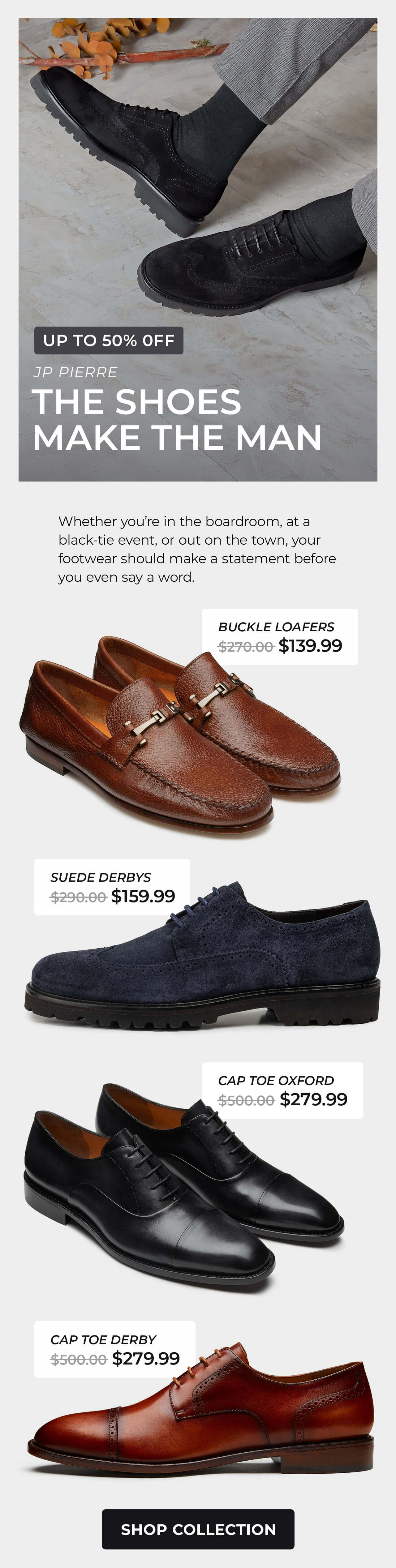 JP Pierre Leather Dress Shoes & Loafers