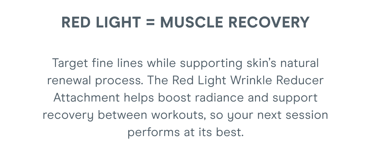 Red Light = Muscle Recovery