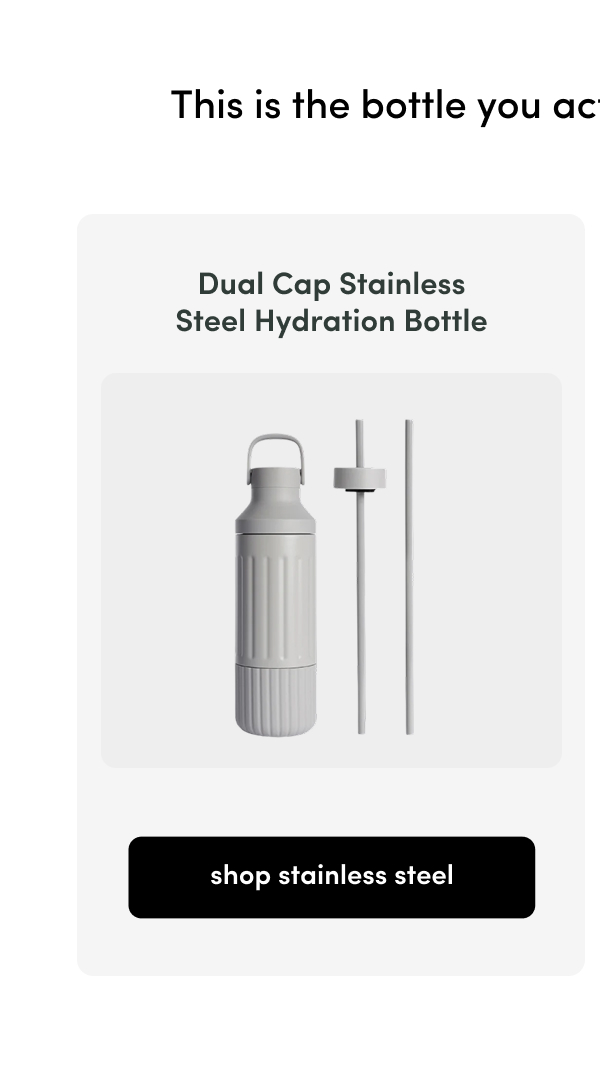 Dual Cap Stainless Steel Hydration Bottle