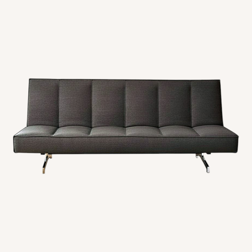 Image of CB2 Flex Light Brown Wood 3+ Seater Sofa