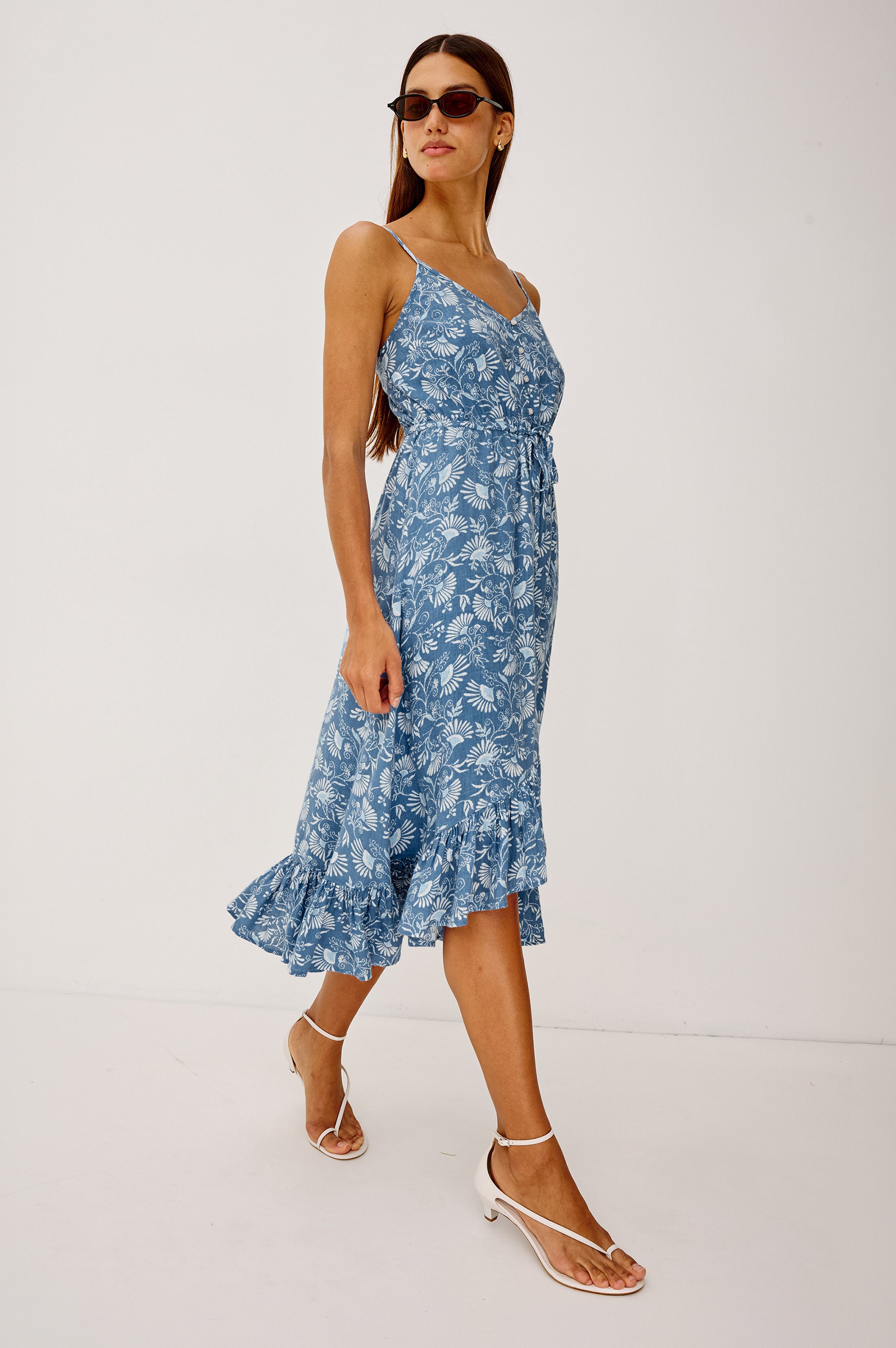 Image of FRIDA DRESS - BLUE CASSIA