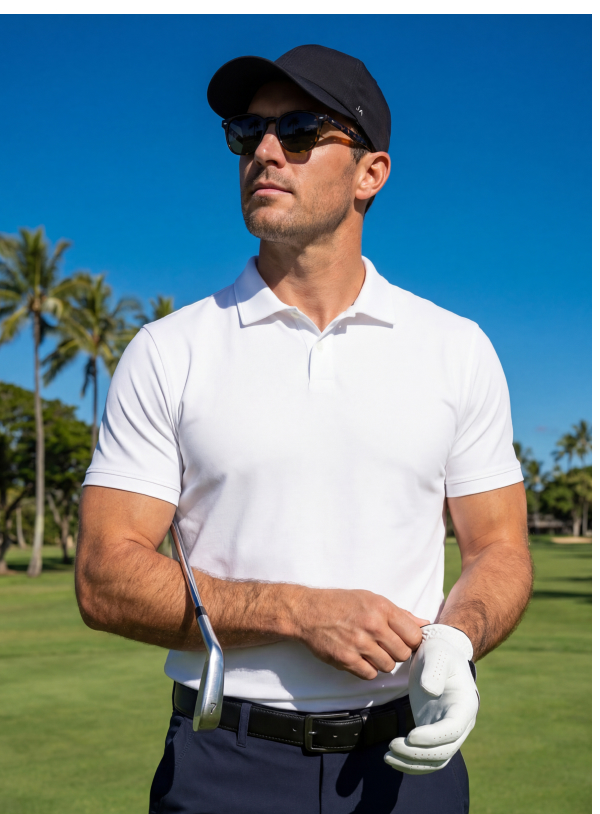 Clubhouse Pique Polo in True White