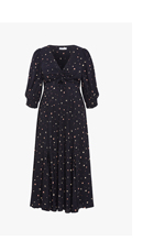 Shop the Alisia Elbow Sleeve Ditsy Print Maxi Dress