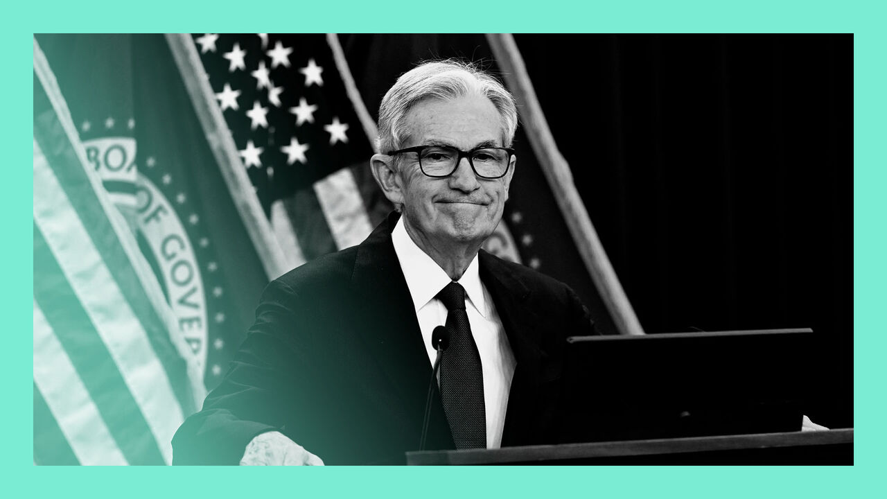 Chair of the Federal Reserve of the United States Jerome Powell speaks at a press conference at the State Department Federal Reserve, in Washington, DC, USA.