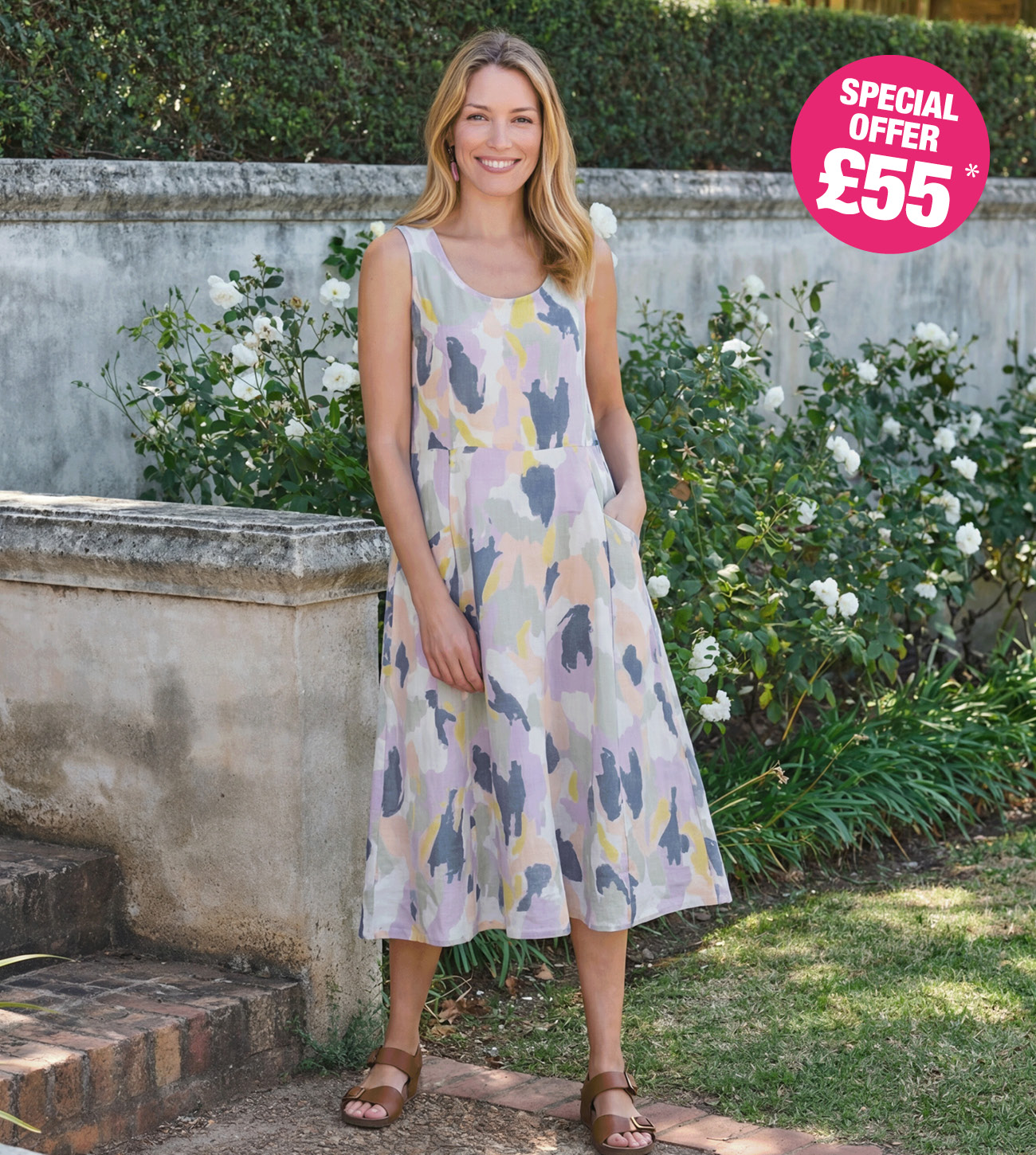 Womens Pocket Pinafore Dress