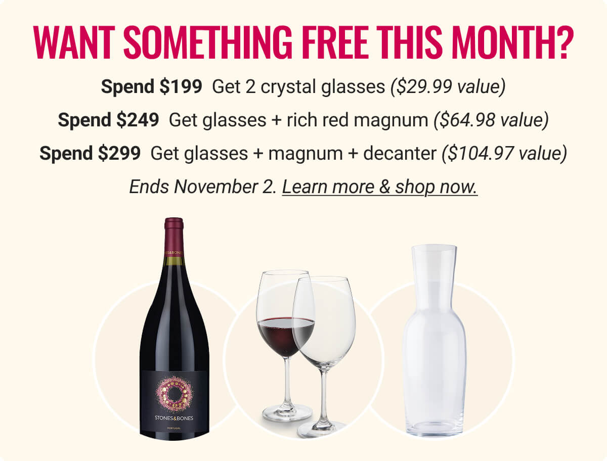Free magnum and glassware