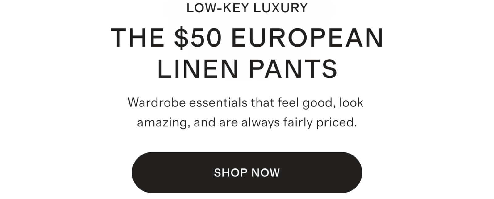 The $50 European Linen Pants