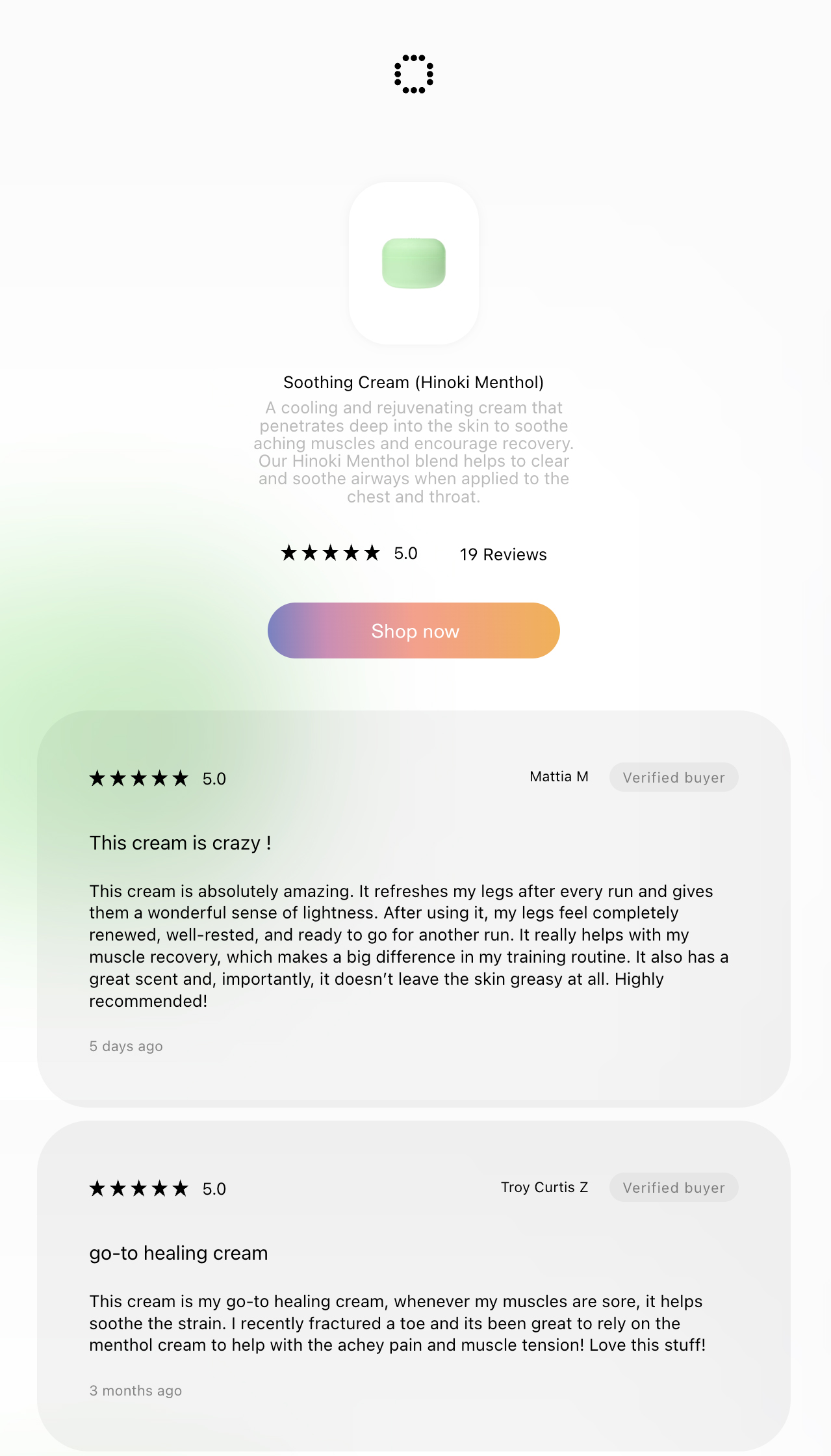 Soothing Cream Reviews