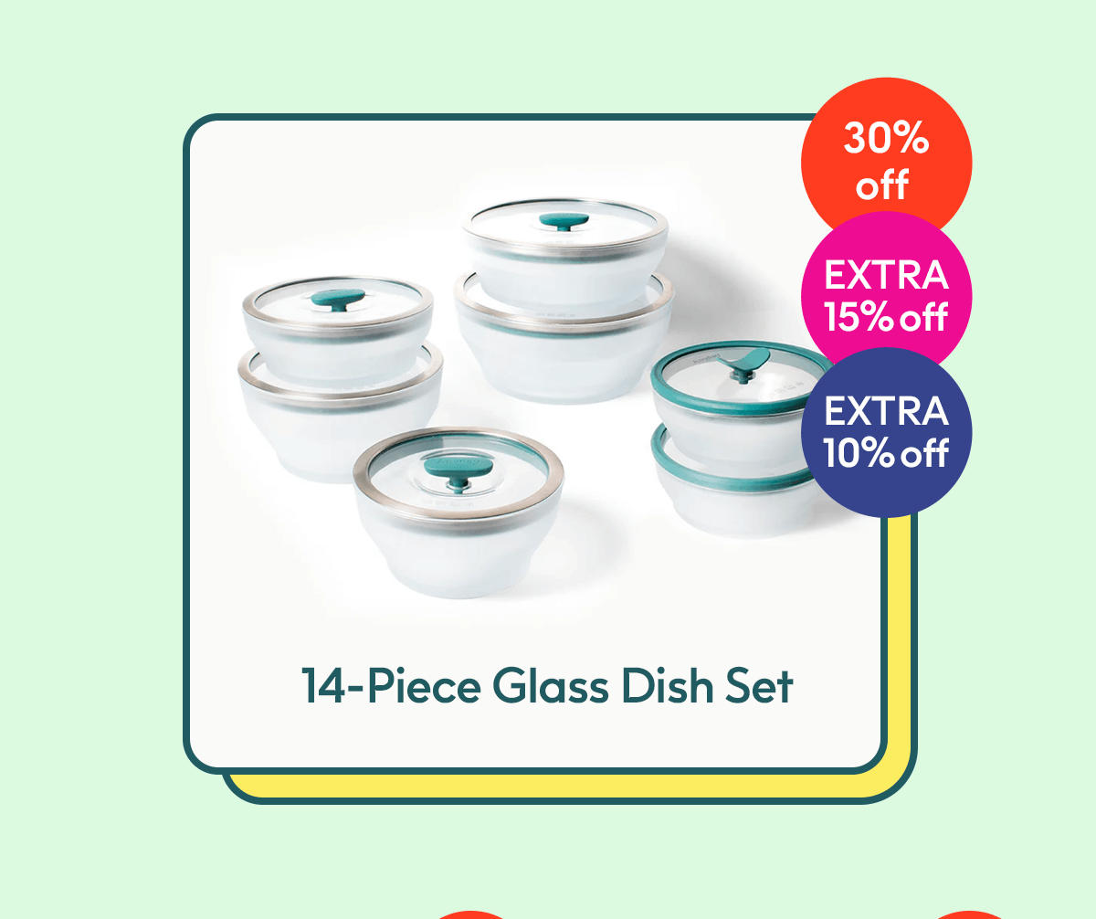 14-Piece Glass Dish Set