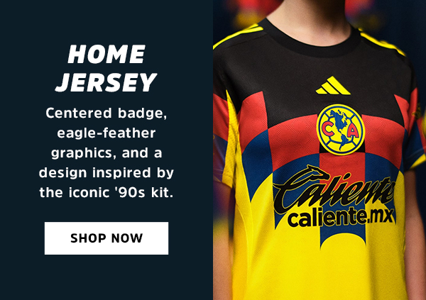 Home Jersey: Centered badge, eagle-feather graphics, and a design inspired by the iconic '90s kit. Shop Now