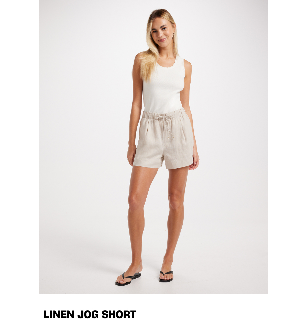 LINEN JOG SHORT