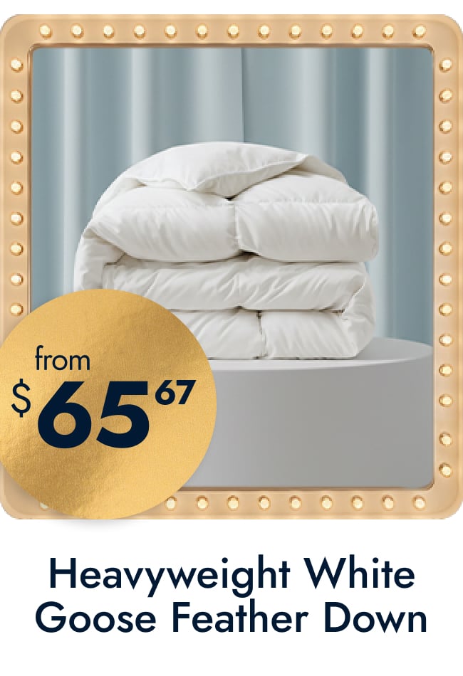 Heavyweight Extra Warmth White Goose Feather Down Fiber Duvet Comforter Insert