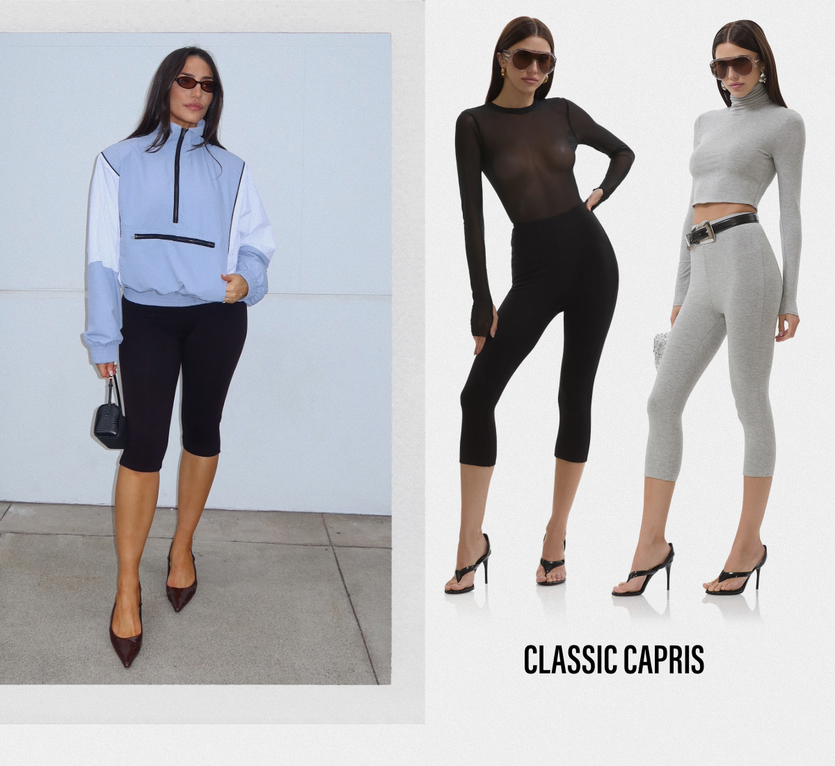 ETTIE CAPRI IN NOIR AND HEATEHR GRAY