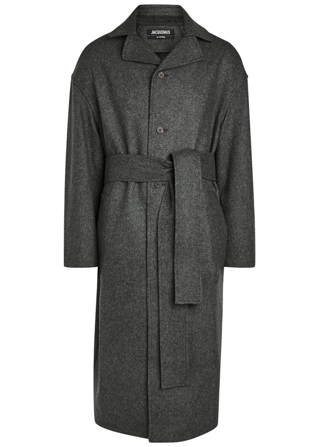 JACQUEMUS Le Manteau Citta belted wool-blend trench coat