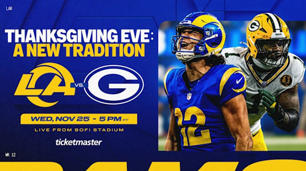 Rams vs Packers – Thanksgiving Eve