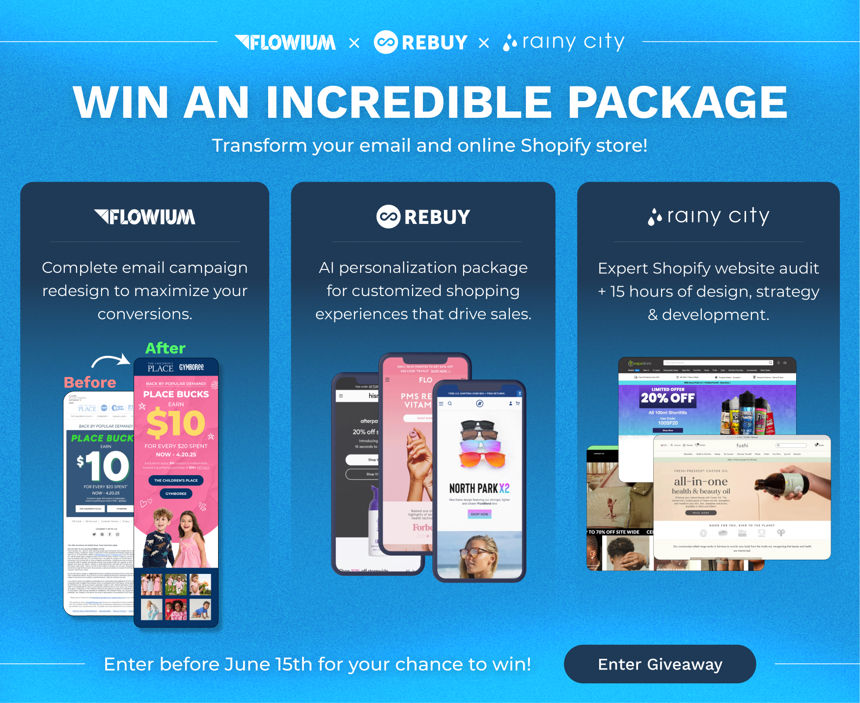 Flowium X Rebuy X Rainy City - WIN AN INCREDIBLE PACKAGE