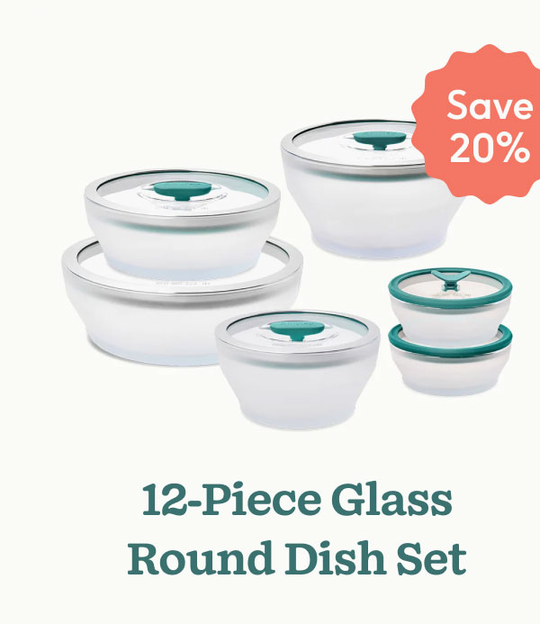12-Piece Glass Round Dish Set