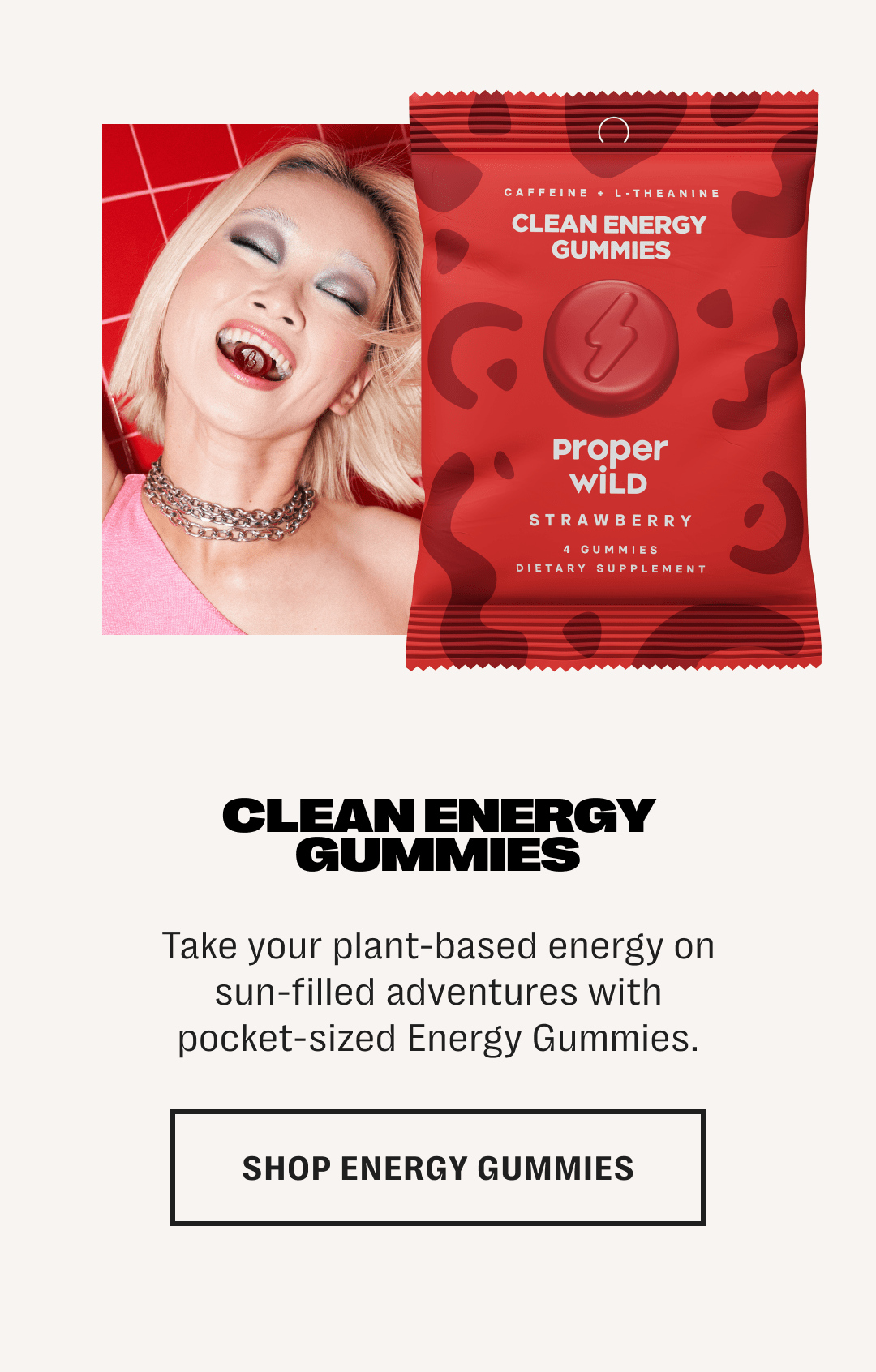 clean energy gummies - take your plant-based energy on sun-filled adventures with pocket-sized energy gummies. - shop energy gummies