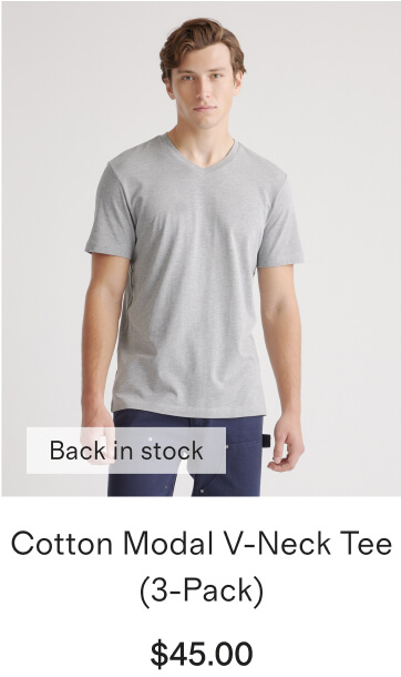 Cotton Modal V-Neck Tee (3-Pack)