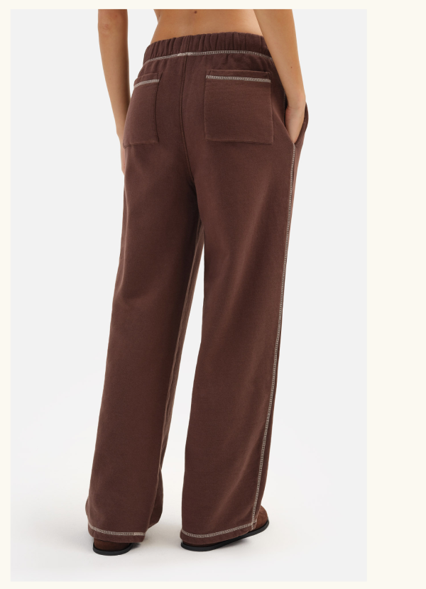 Organic Fleece Contrast Straight Leg Sweatpant