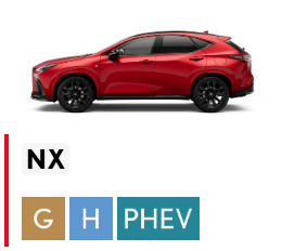 NX - Gas, Hybrid, Plug-in Hybrid