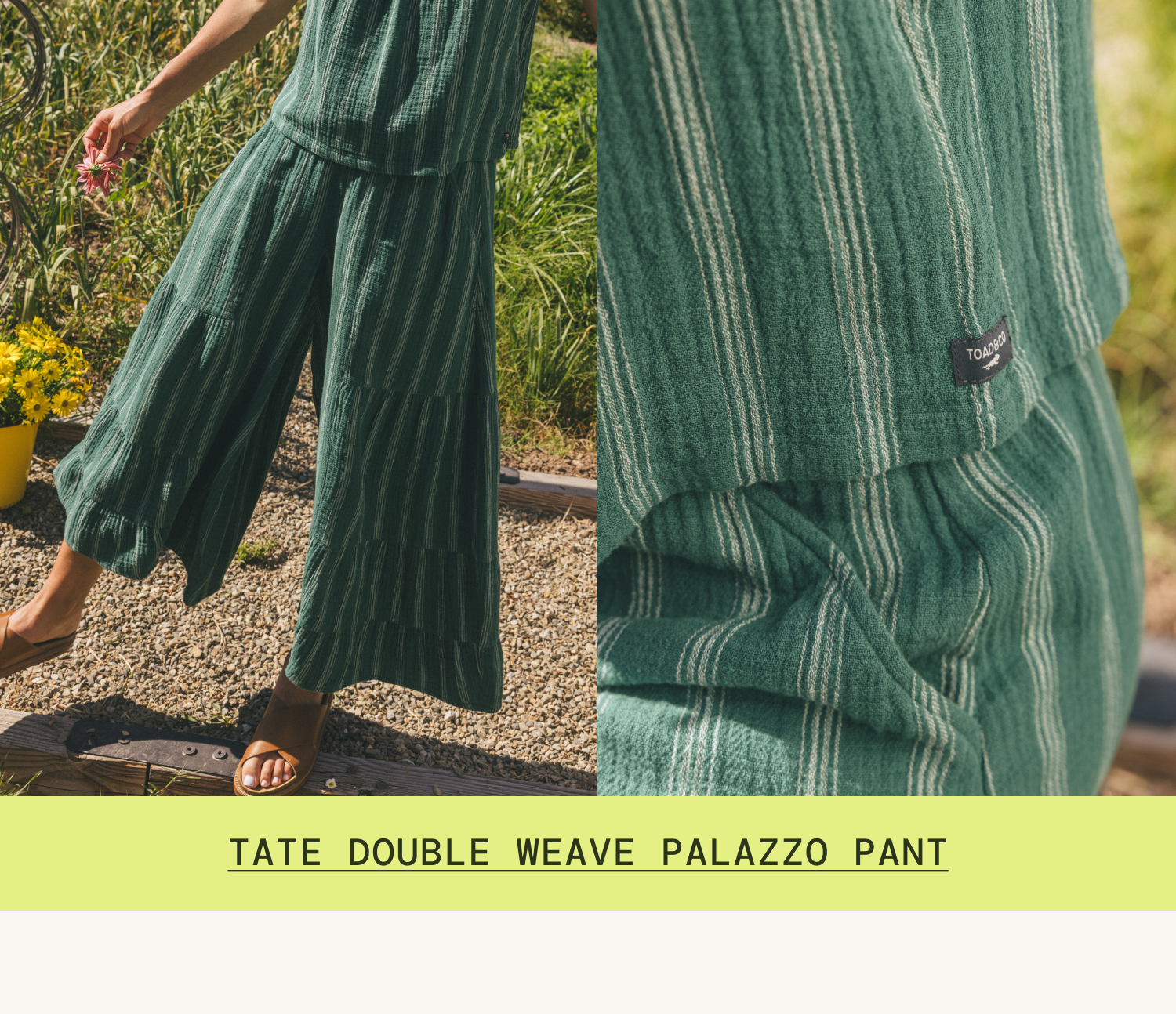 Tate Double Weave Palazzo Pant