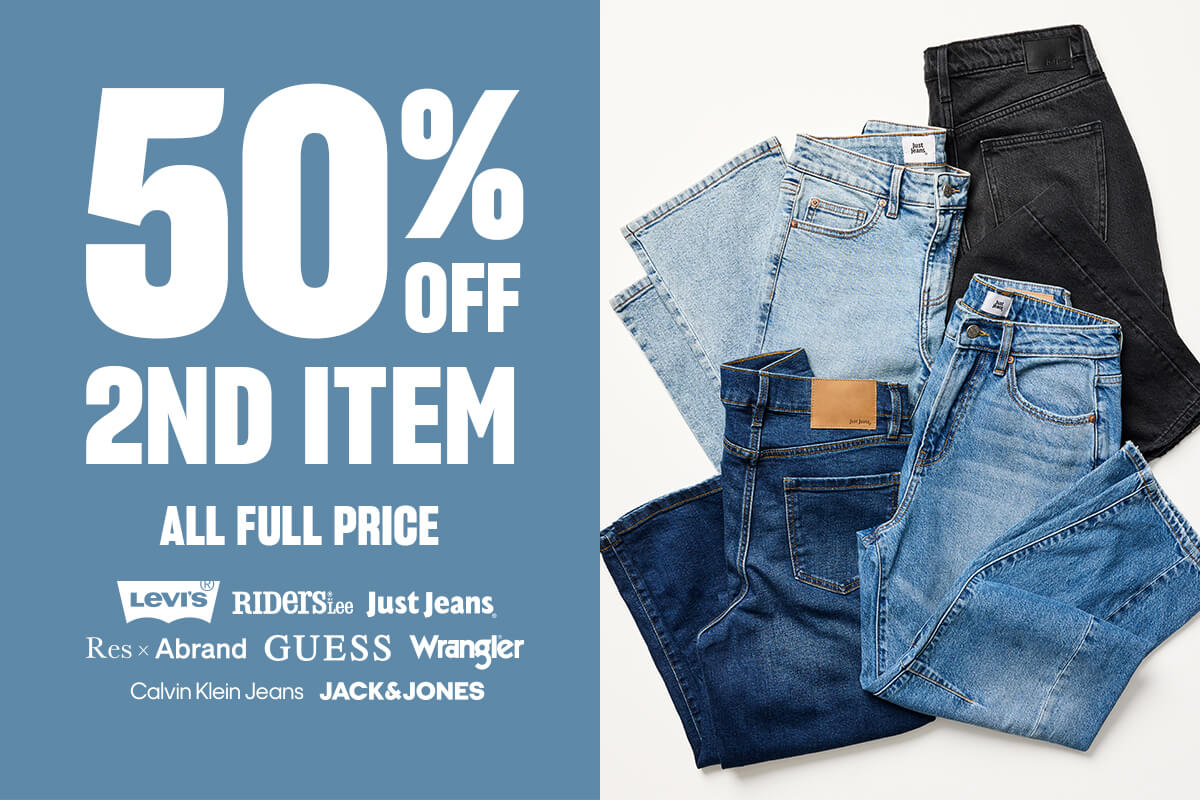 50% off second item. All full price