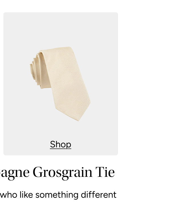 Champagne Grosgrain Tie