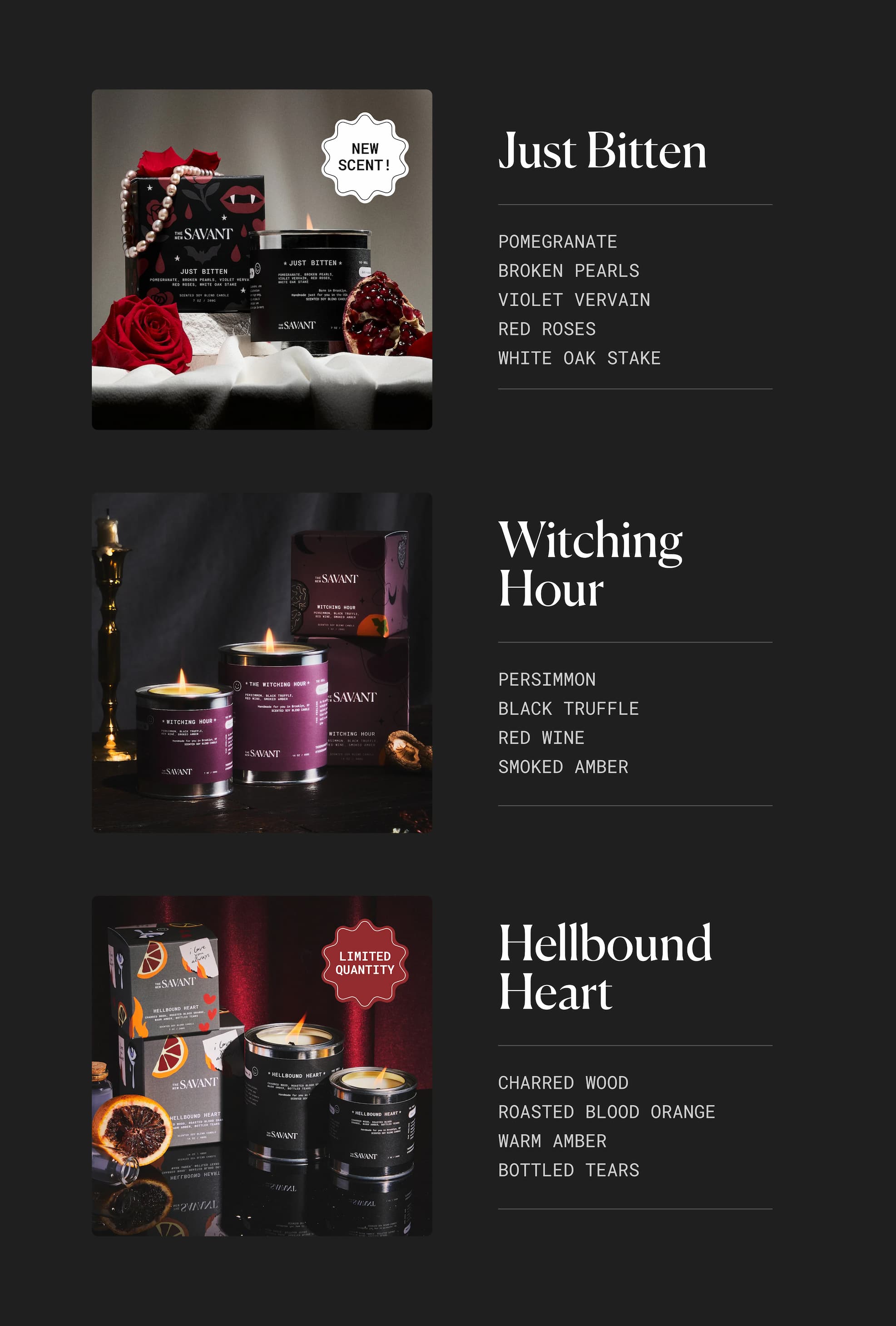 Three Scents. Three Stories. One Unforgettable Season.