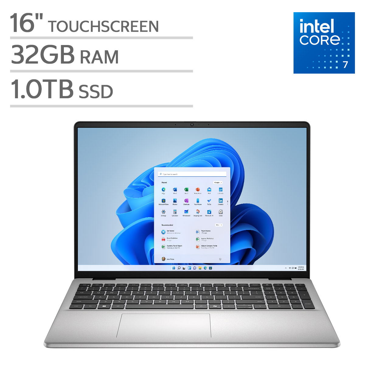 Dell 16-inch Laptop with Intel Core 7 Processor