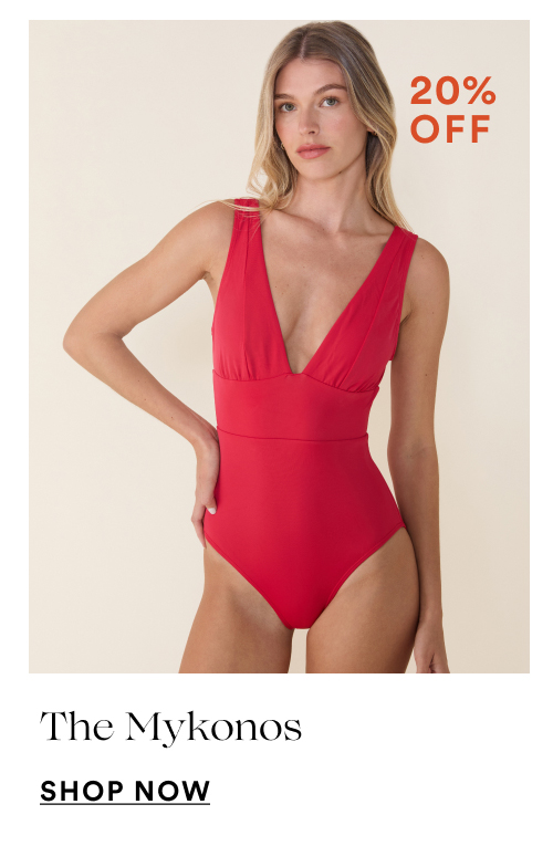 The Mykonos One Piece in cherry red [SHOP NOW]