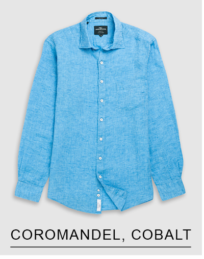 Shop Coromandel Sports Fit Shirt, Cobalt online and instore at Rodd & Gunn