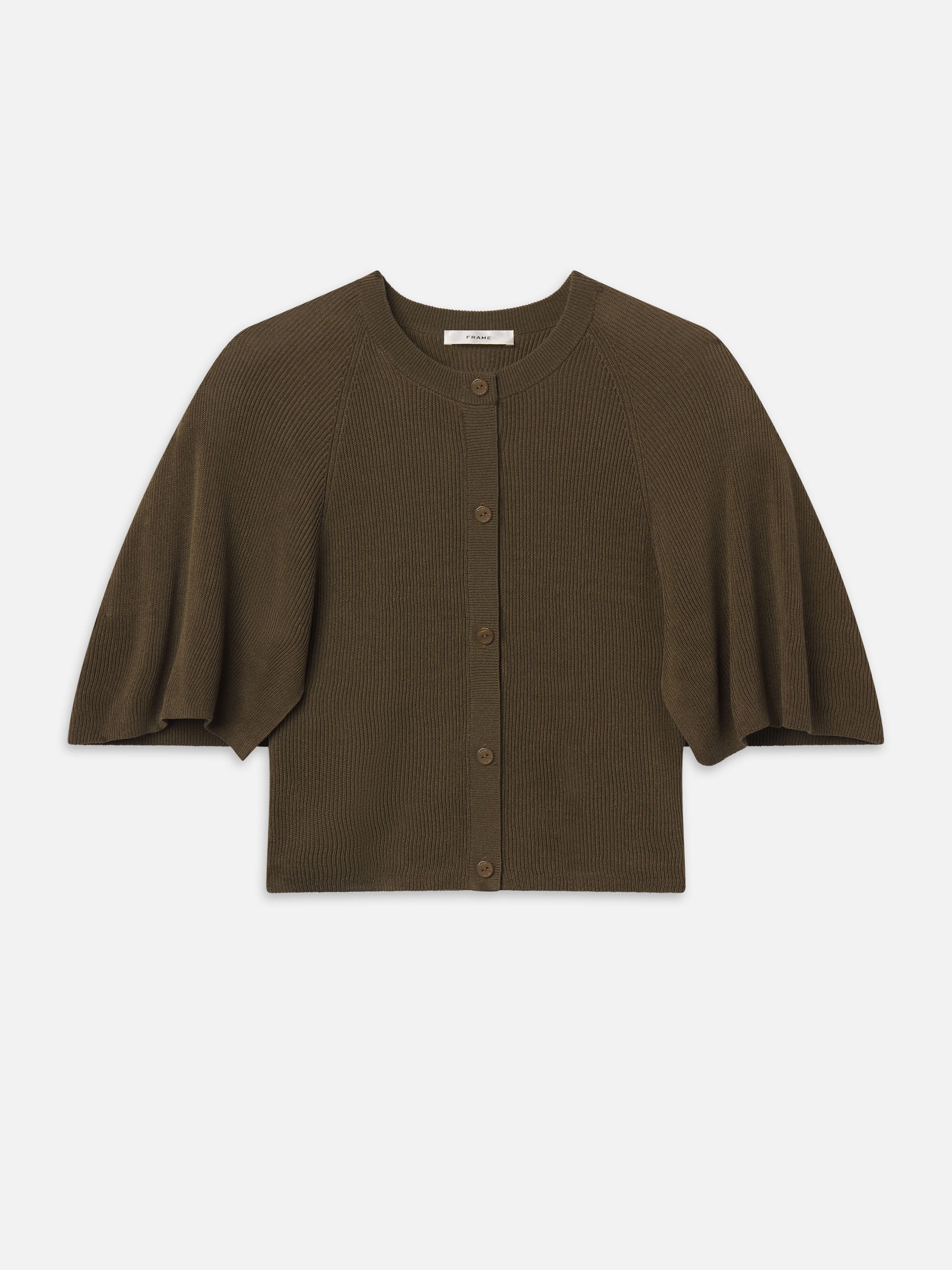 THE FLOUNCE SWEATER IN MILITARY GREEN