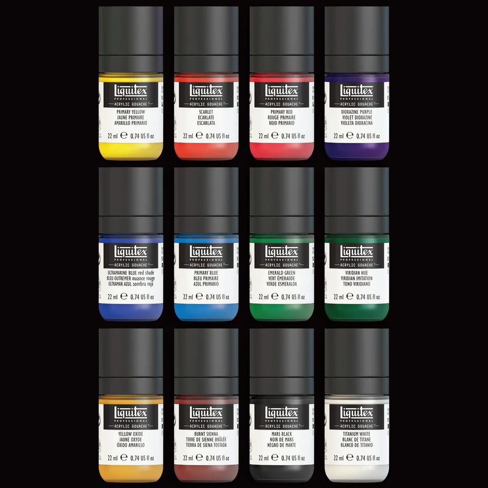 Acrylic Gouache Set - 12x22ml - The Essentials